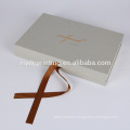Custom Cardboard Magnet Gift Box with Ribbon Closure